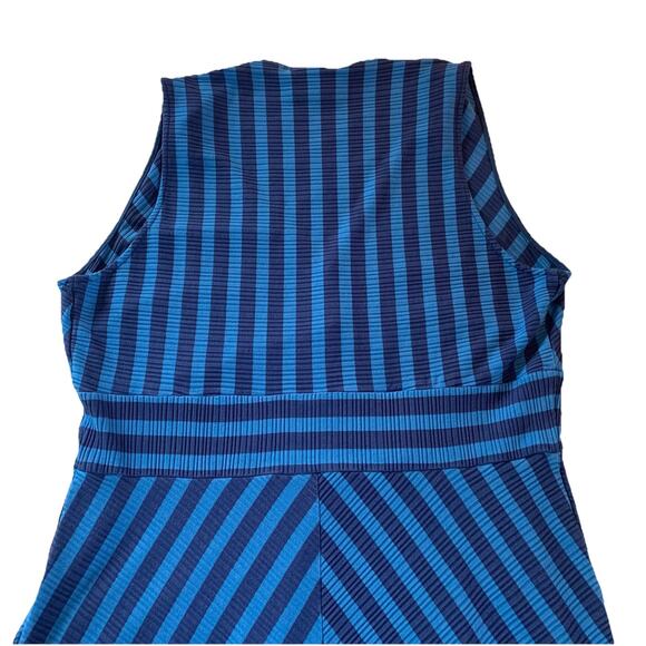 Anthropologie Maeve Bisevo Ribbed Blue Tank Dress Striped Maxi Dress Size XL - Picture 12 of 15